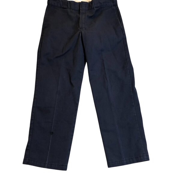 Dickies Mens 847 Pants 32x29 Navy Blue Cotton Blend Straight-Leg Work Skate - Picture 1 of 11